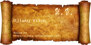 Ujlaky Vitus névjegykártya